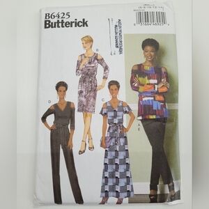 β¨4/$20β¨ Butterick B6425 Dress Jumper Sewing Pattern Uncut Size 6-14